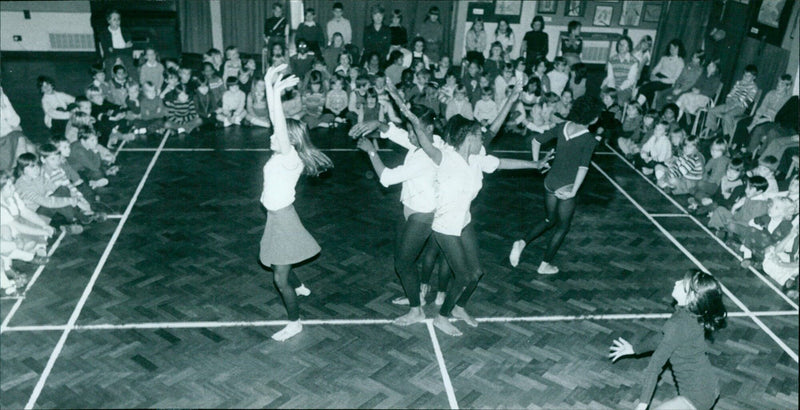 A dancer improvises for the camera at Shepherds Hill. - Vintage Photograph