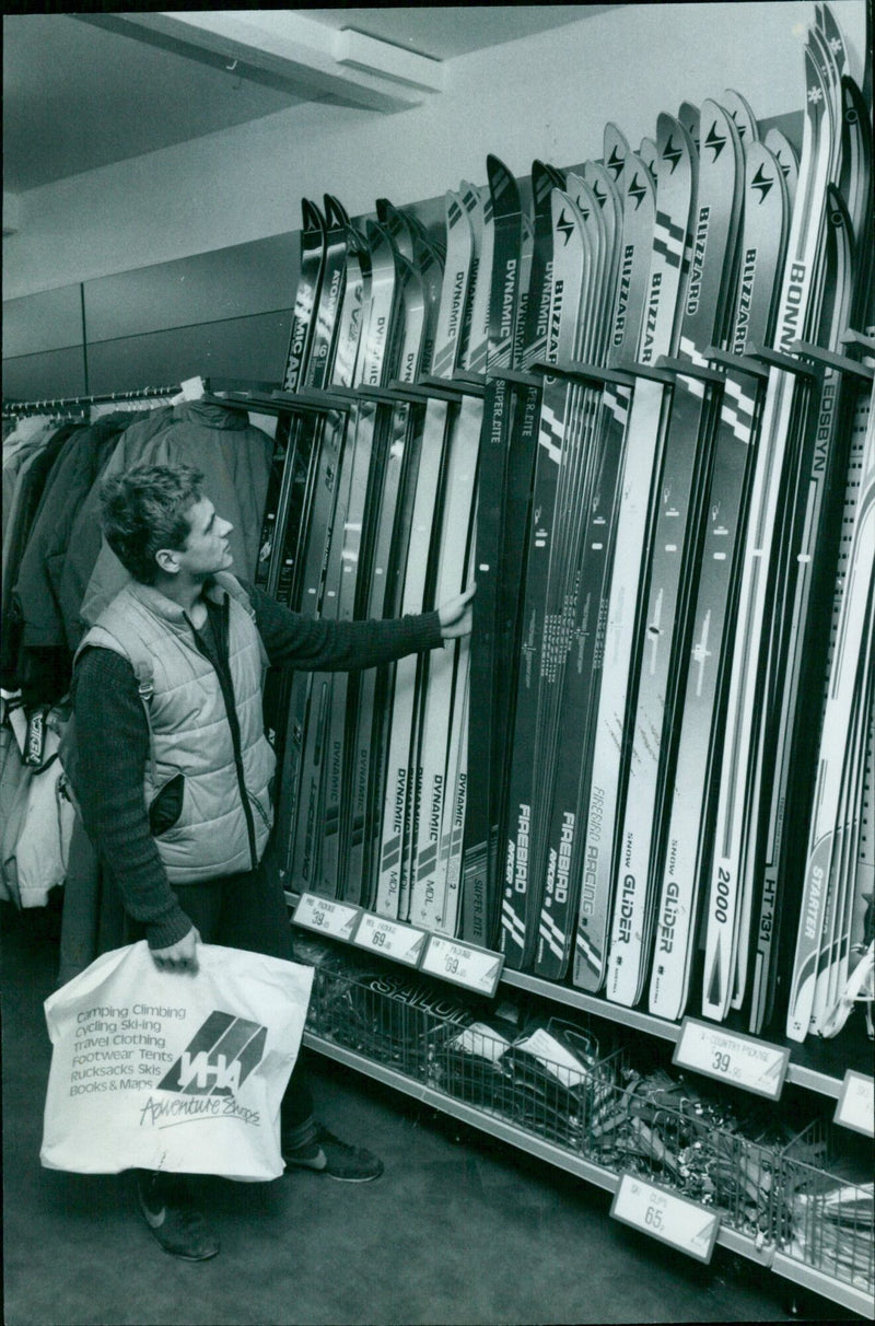 A snow glider from "Dynamic" at the "Play.thon" shop in Austria. - Vintage Photograph