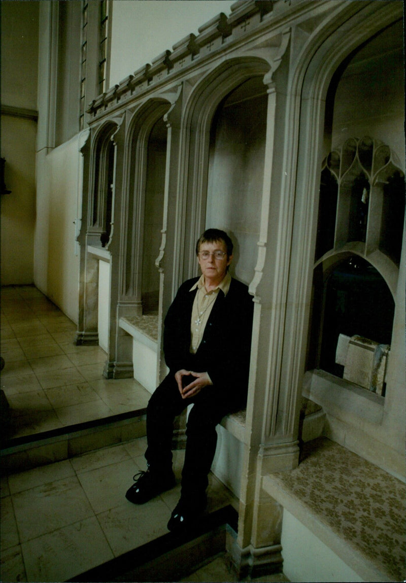 Sister Gabriel Benedict, formerly Chris Kitch, at All Saints Convent in Oxford. - Vintage Photograph