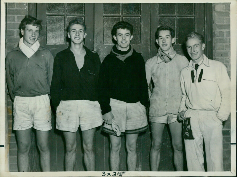 Boys of Magdalen College School competing in the Oxford City Bumping Races - Vintage Photograph