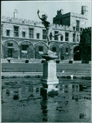 Students of the University of Christ Church walk through the gates in the first day of the 1981 academic year. - Vintage Photograph