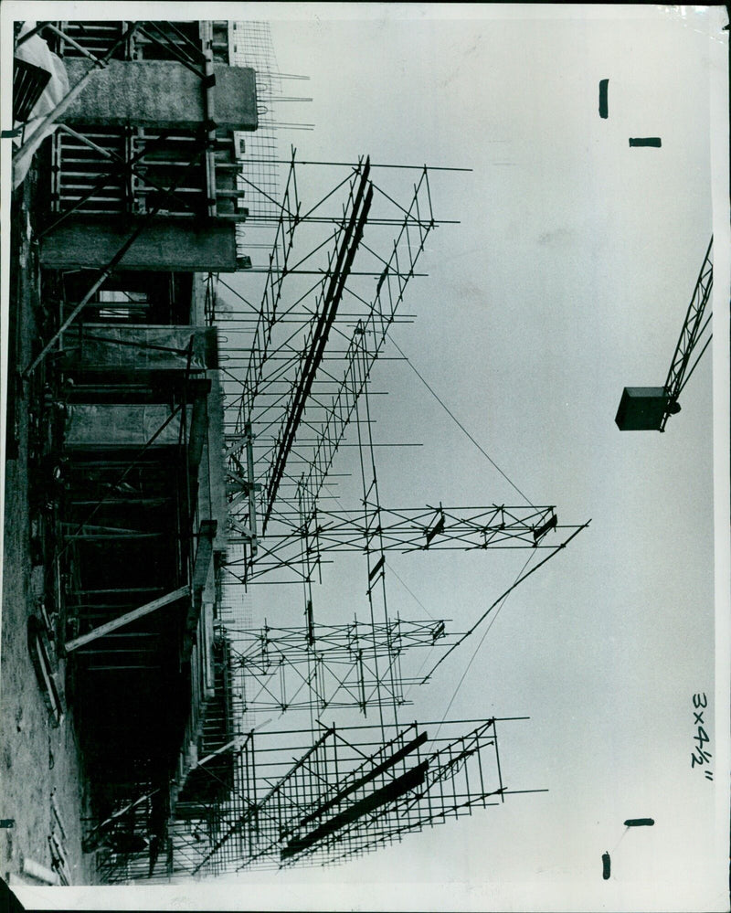 People gathering at a demonstration in Moscow, USSR, on January 29, 1962. - Vintage Photograph