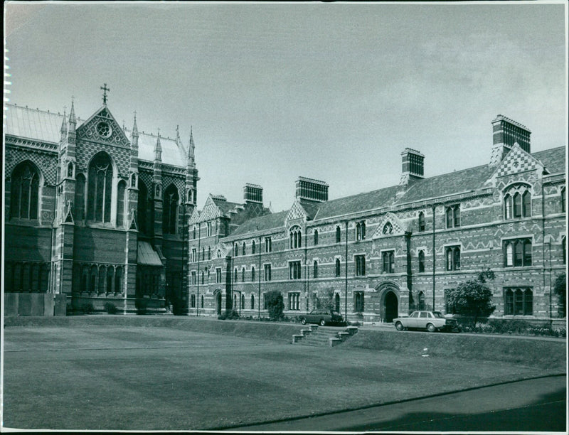 A large crowd of people at a rally on April 12, 1975. - Vintage Photograph