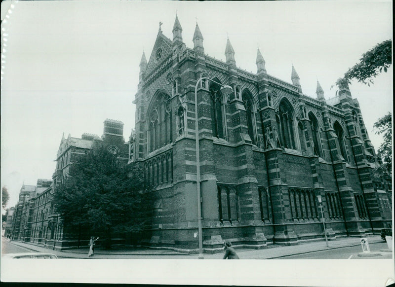 Keble College, Oxford, is pictured in this aerial photograph. - Vintage Photograph