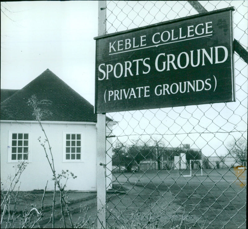 Students playing sport at Keble College in Oxford, England. - Vintage Photograph