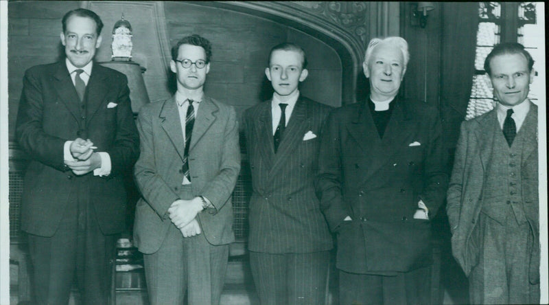 Members of the Oxford University Liberal Club convene for a meeting. - Vintage Photograph