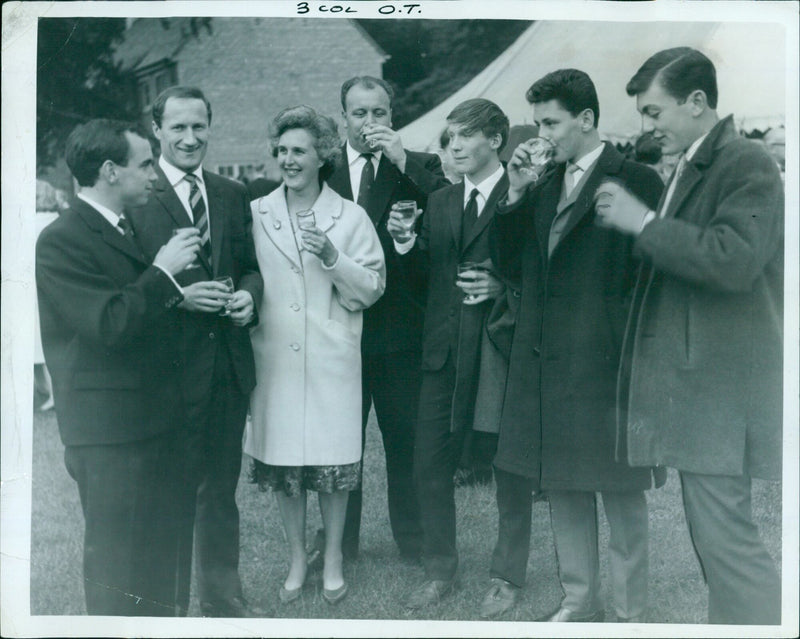 Boys from the Bossen Bothick SEPPER School in Oxford, UK, observe a moment of silence. - Vintage Photograph