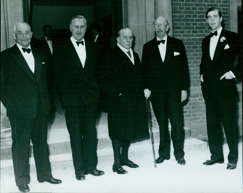 Leaders of the Carlton and University Clubs gather at a dinner event. - Vintage Photograph