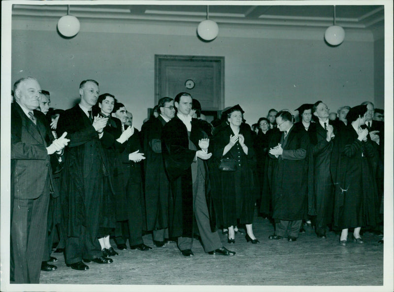 Vice Chancellor of the University of Cubs being applauded for his speech. - Vintage Photograph