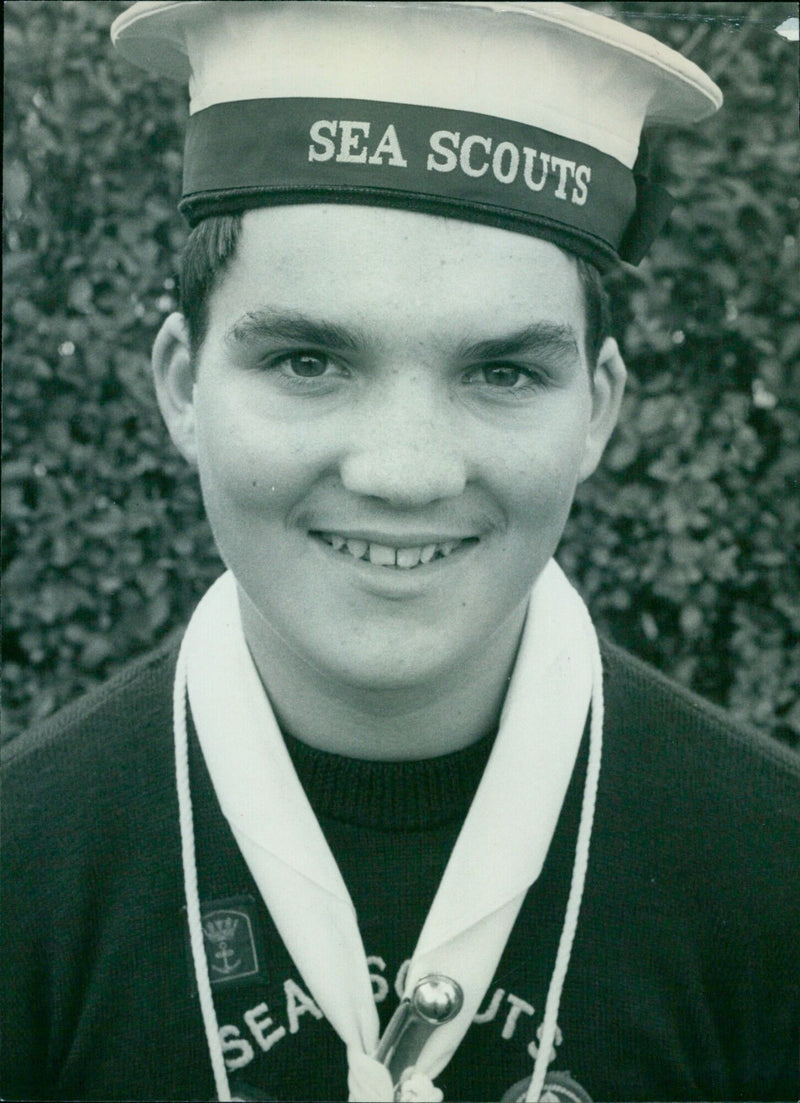 Sea Scouts salute during a competition in Oxford, UK. - Vintage Photograph