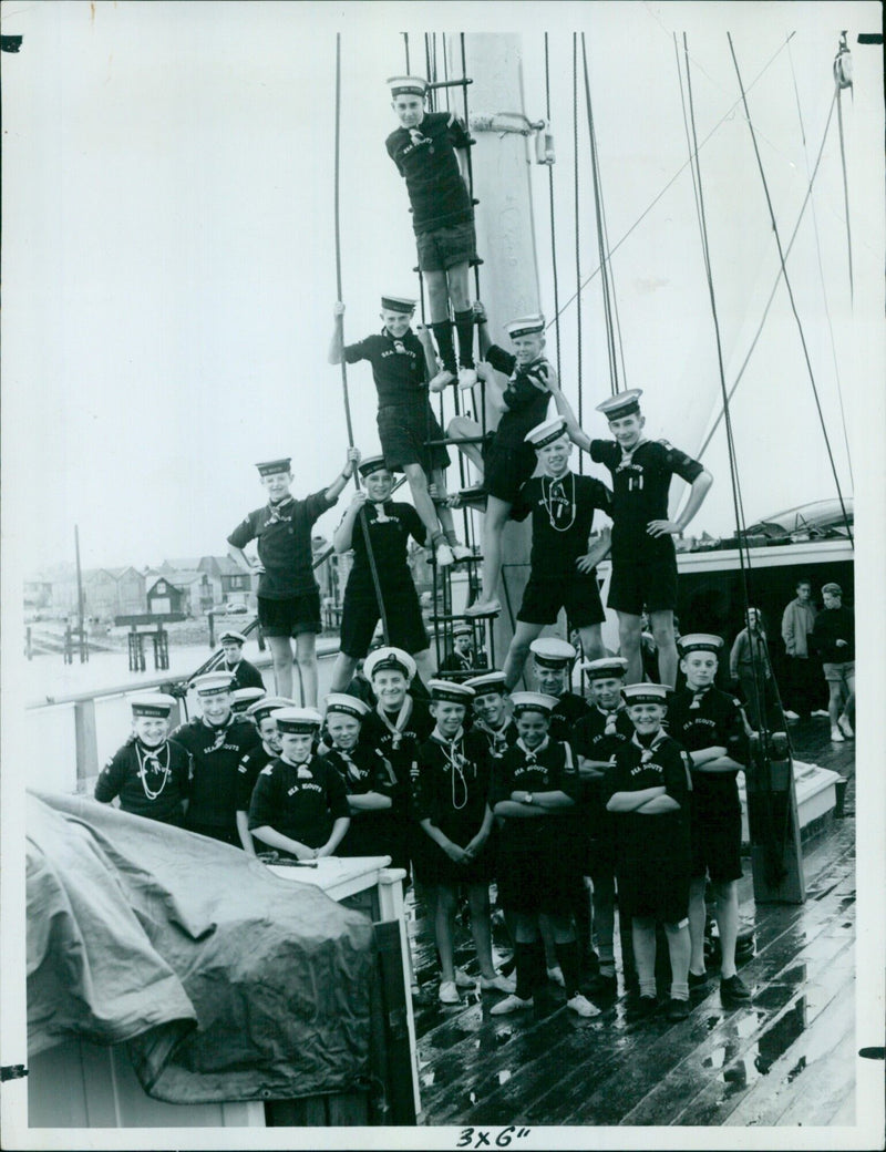 Scouts from the 3x6 Sea Scouts Outpost 55 are out exploring nature in South Frea. - Vintage Photograph