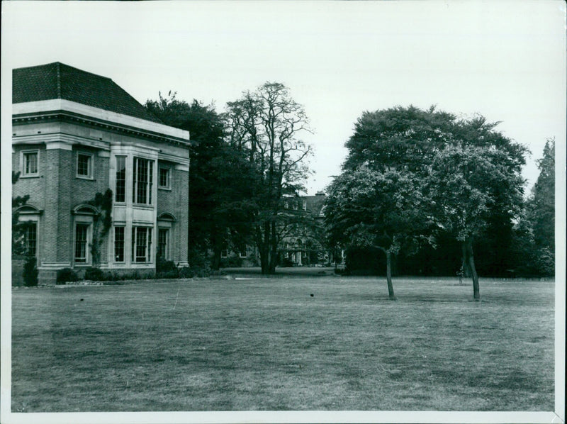 Students studying in the St. Hugh's Library & Reading Room. - Vintage Photograph