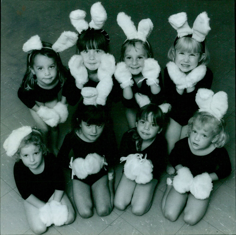 Celia Benson School of Dance students rehearse for an upcoming performance. - Vintage Photograph