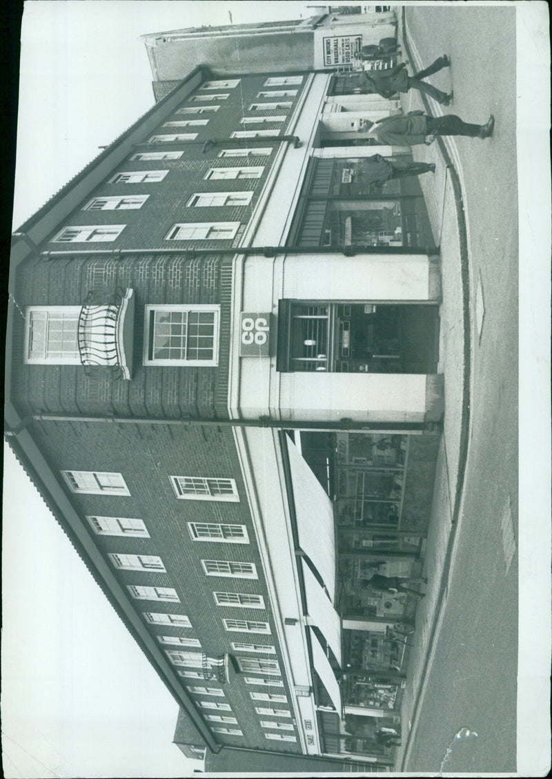 A used Vauxhall car dealership in the city. - Vintage Photograph