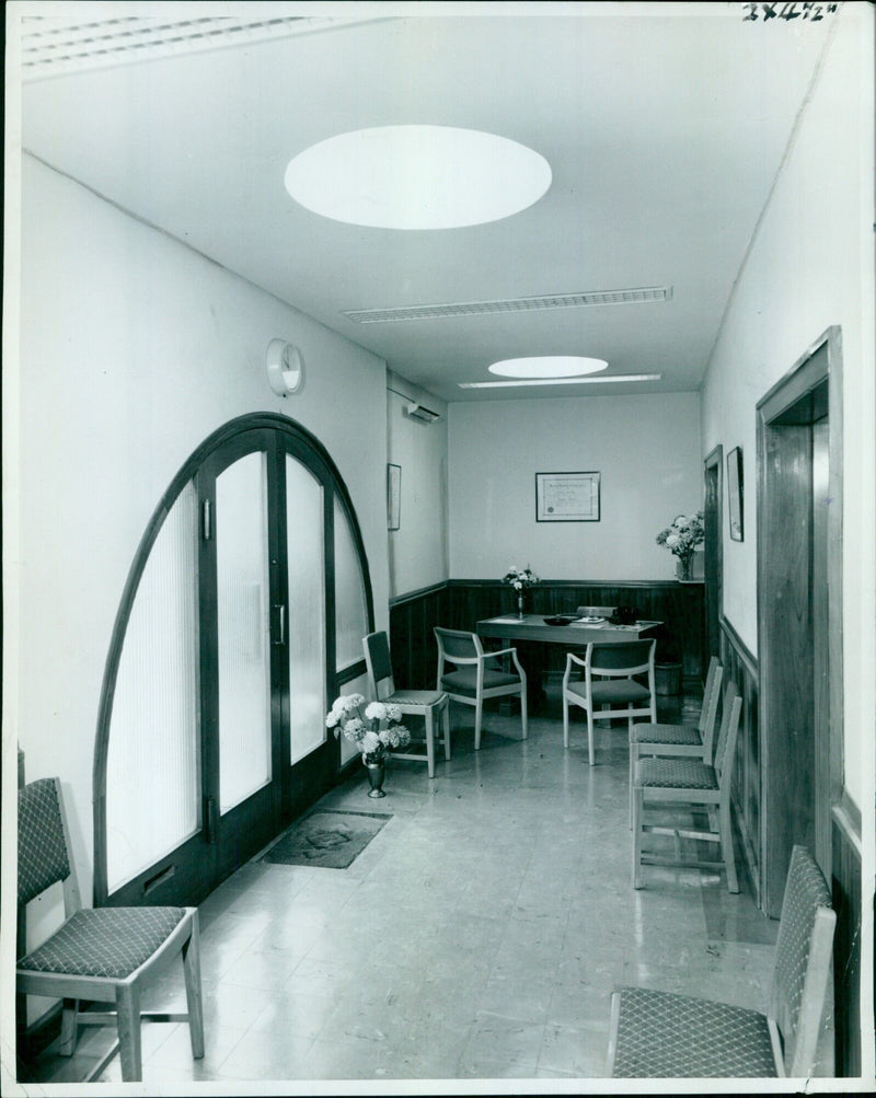 The entrance to the Oxford Co-operative Society's funeral furnishings department in Hendred Street. - Vintage Photograph