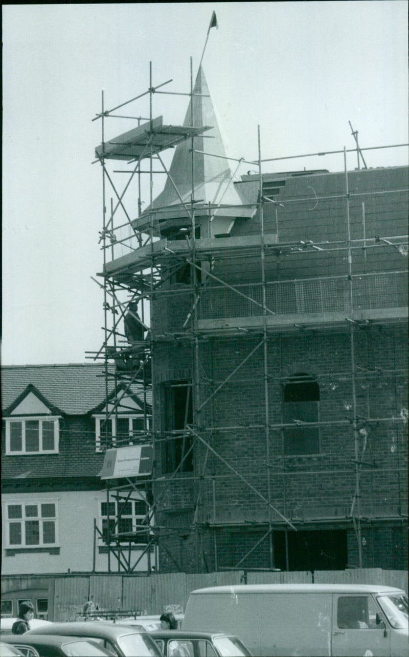 The Co-op building in London stands proudly after 18 months of construction. - Vintage Photograph