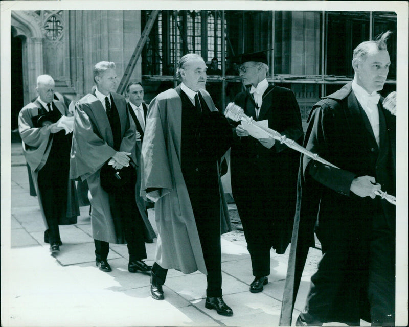 A crowd of people gathered for the Oxford Mail & Times Ltd. event on June 26, 1963. - Vintage Photograph