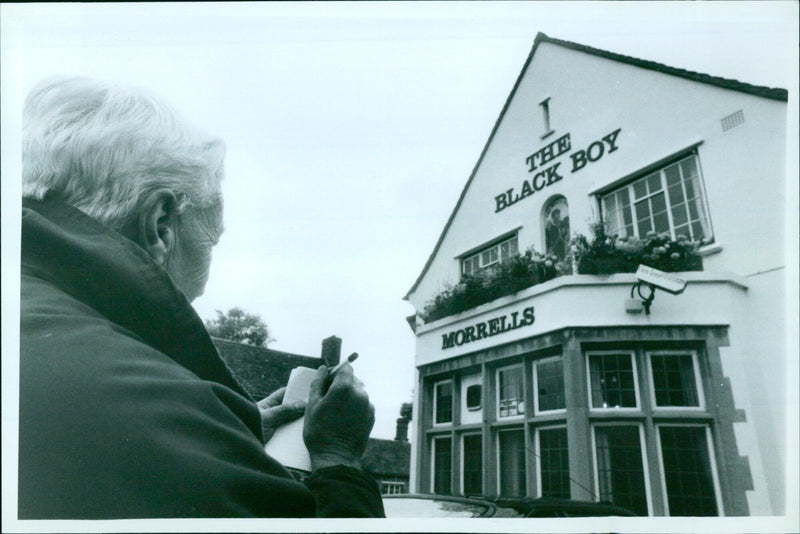 The Black Boy Pub in Headington, Oxford. - Vintage Photograph