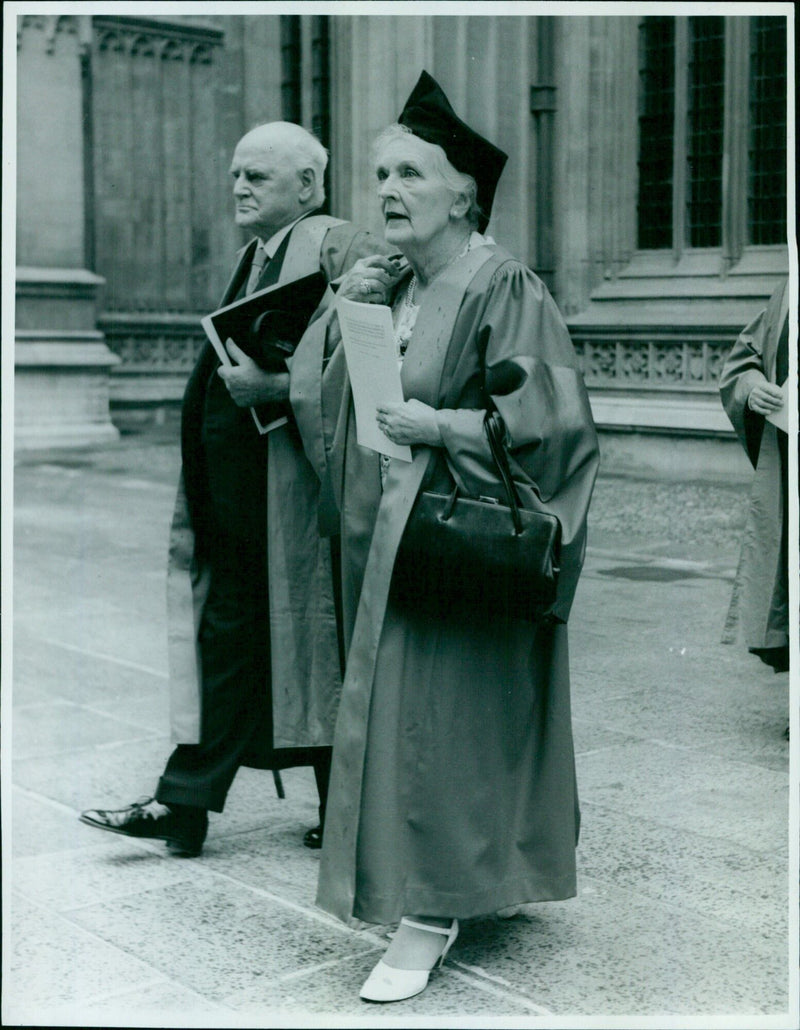 A group of people participating in a protest march in Oxford, England. - Vintage Photograph