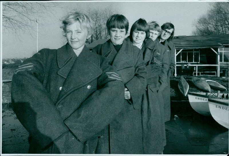 Oxford Sea Scouts host their first "cash and carry" jumble sale at their headquarters in Meadow Lane, Donnington. - Vintage Photograph