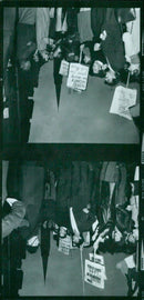 A woman holding a roll of Kodak Safety Film 120. - Vintage Photograph