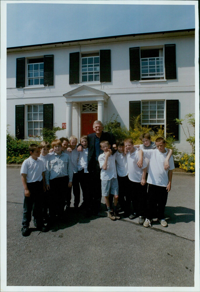 Headmaster Roy Howarth and pupils of Northern House Special School in Oxford, England. - Vintage Photograph