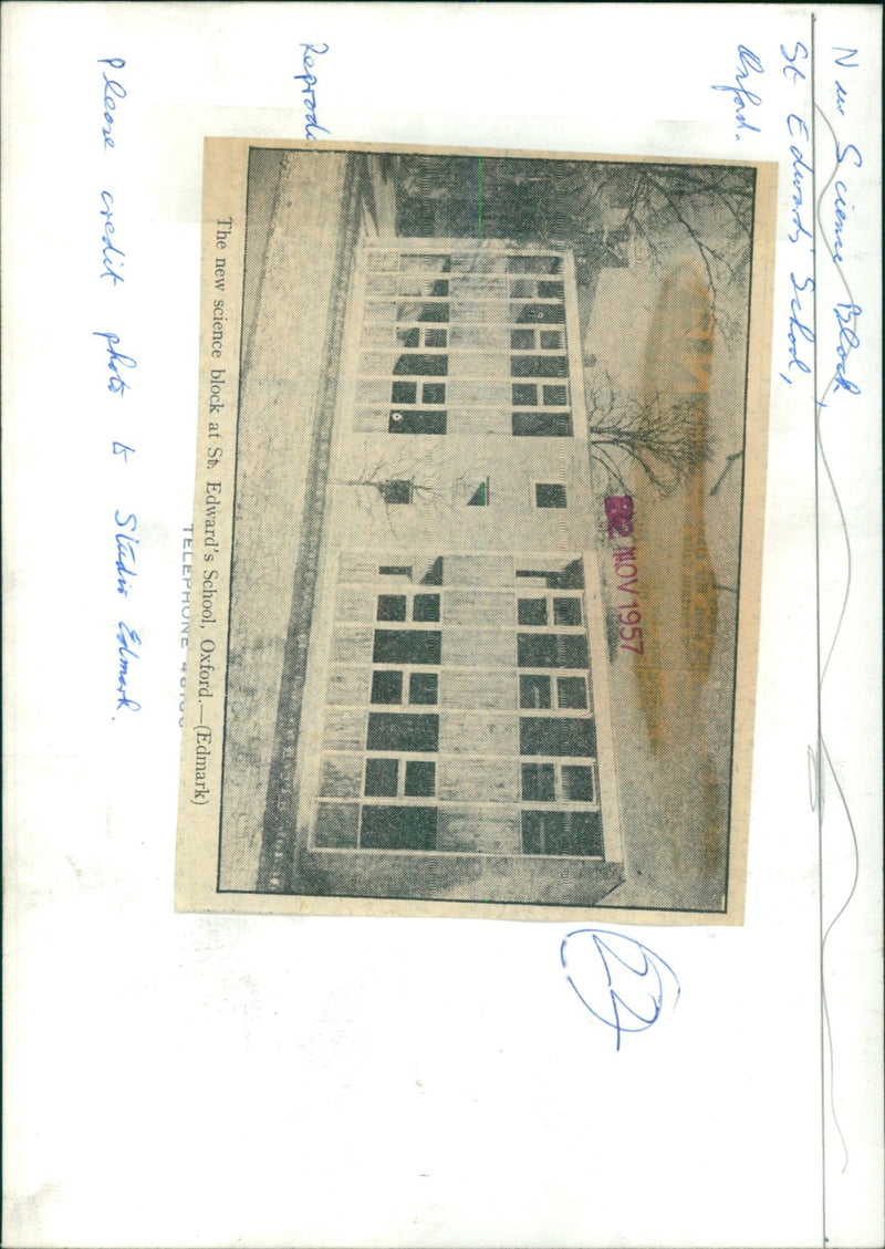 The new science block at St. Edward's School, Oxford. - Vintage Photograph