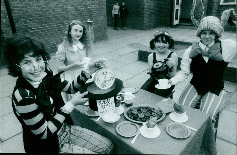 Students at Summertown Middle School perform an adaptation of Alice in Wonderland. - Vintage Photograph