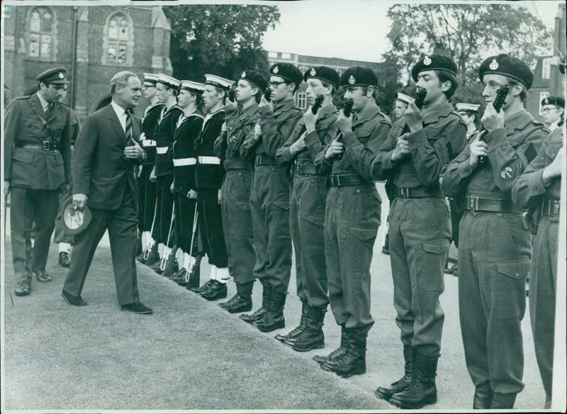 A crowd of people gathered in Oxford, UK on June 1st, 1970. - Vintage Photograph