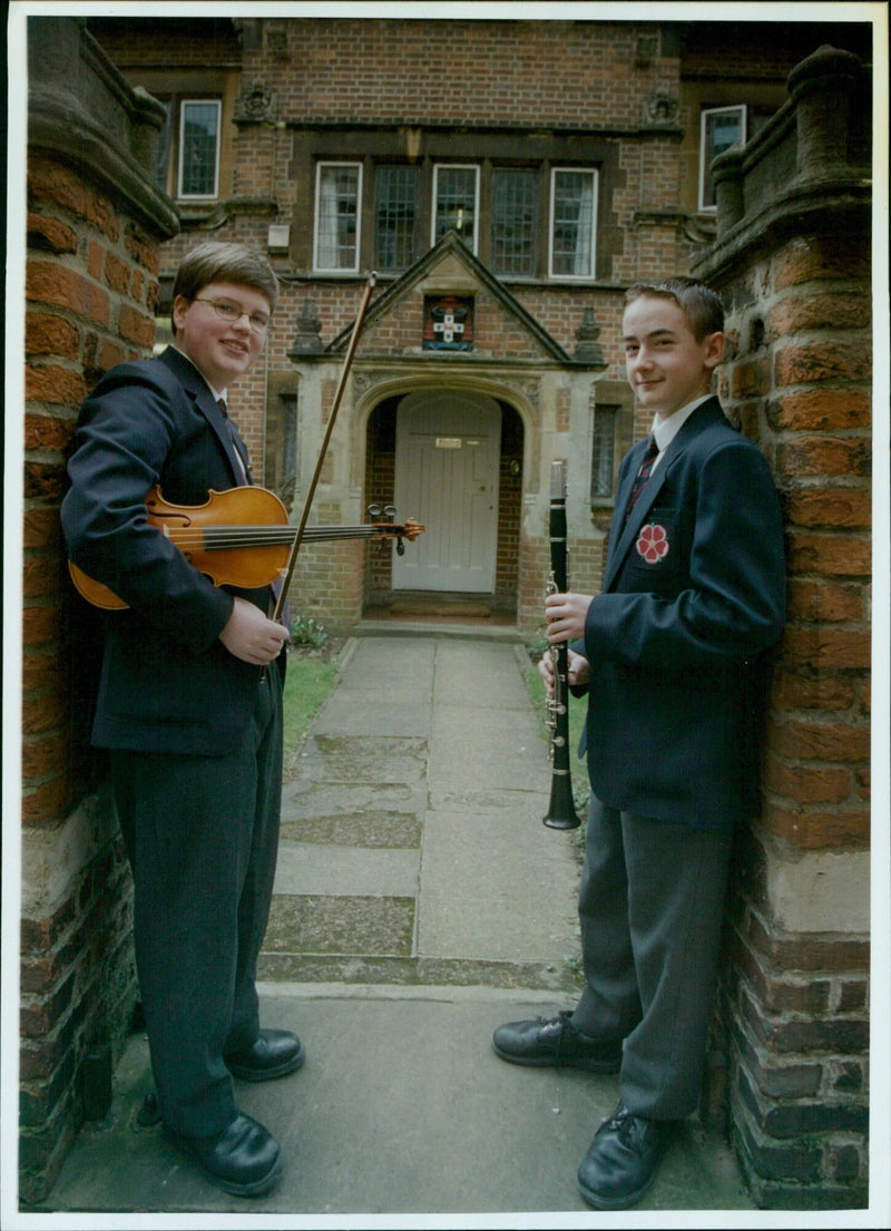 Two Oxford Christ Church Cathedral School pupils, Robert Crabtree and Thomas Humphries, have been awarded major music scholarships to Radley and Wellington College, respectively. - Vintage Photograph