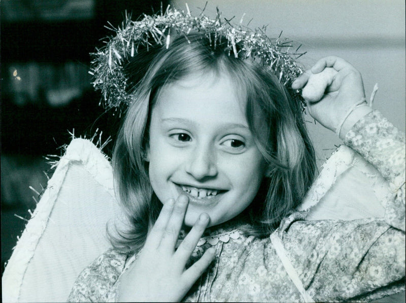 Contessa Lockyer takes part in the Headington Quarry Primary School Christmas entertainment. - Vintage Photograph