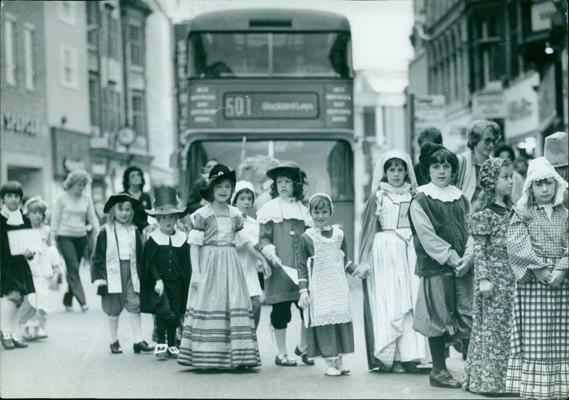 Students at a local elementary school celebrate their last day of school. - Vintage Photograph