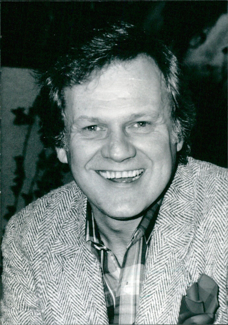 Actor Ken Kercheval, best known for his role as oil magnate Cliff Barnes in the TV series "Dallas", poses in 1986. Photo by Chris Hewitt/Camera Press/CAMERA PRESS LTD. - Vintage Photograph