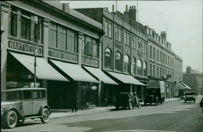 Artwells Furniture Store in Wankether, showing off its latest home furnishings. - Vintage Photograph