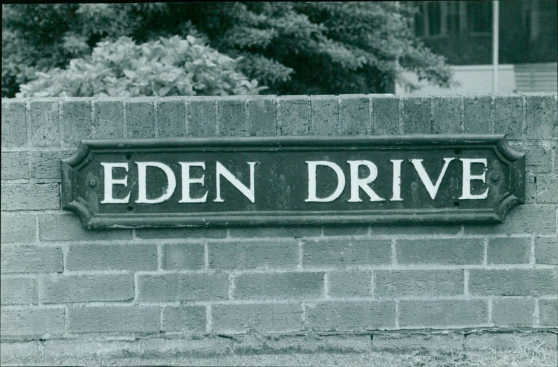 A street sign for Eden Drive in the summer of 1981. - Vintage Photograph