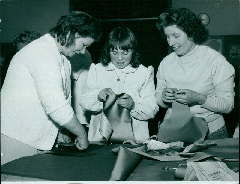 Students attend evening classes at a school. - Vintage Photograph