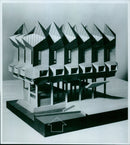 A model of the 4.M.C.A. building being constructed in 1964. - Vintage Photograph