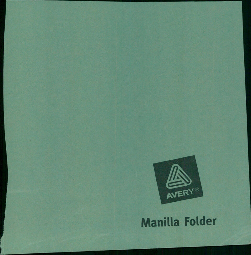 A manilla file folder with the name Oxford-Y MCA AveryⓇ printed on it. - Vintage Photograph