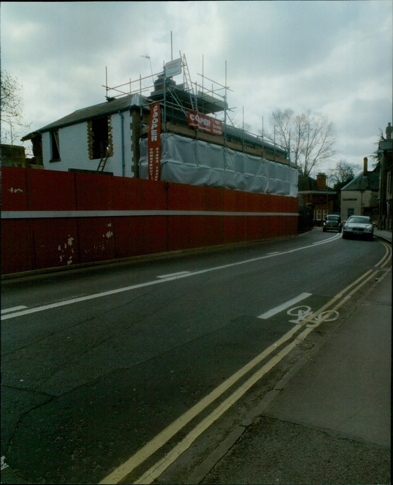 Building work taking place in Oxford. - Vintage Photograph