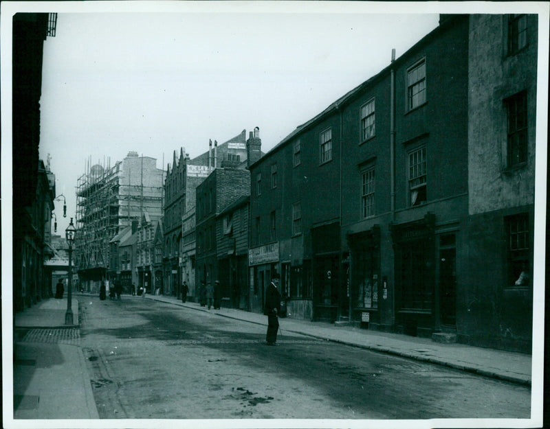 An abandoned Edwardian terraced house on George St, believed to date from the early 20th century. - Vintage Photograph