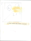 An elderly Tibetan man in traditional dress stands in front of a prayer wheel. - Vintage Photograph