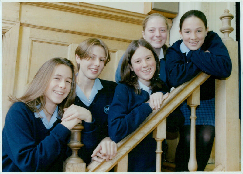 Hearlington School students receive awards at the Oxford Prize ceremony. - Vintage Photograph