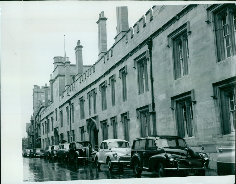 Students in Oxford, England, take part in a march to protest against the closure of a local college. - Vintage Photograph