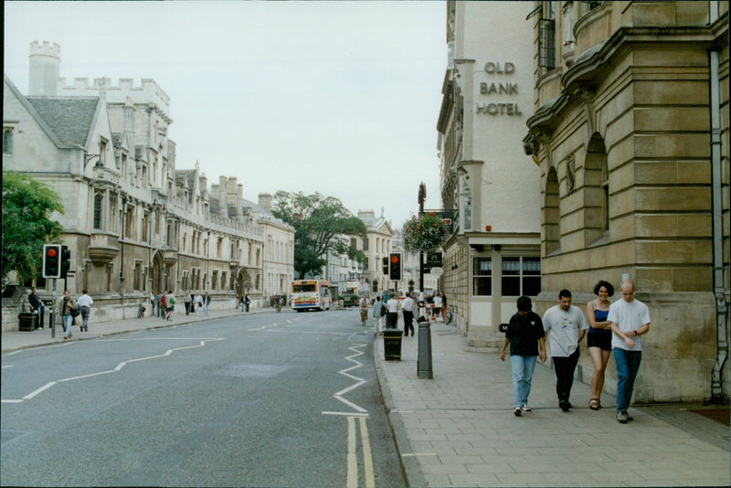 Oxford High Street in 2000, featuring two different views of the area. - Vintage Photograph