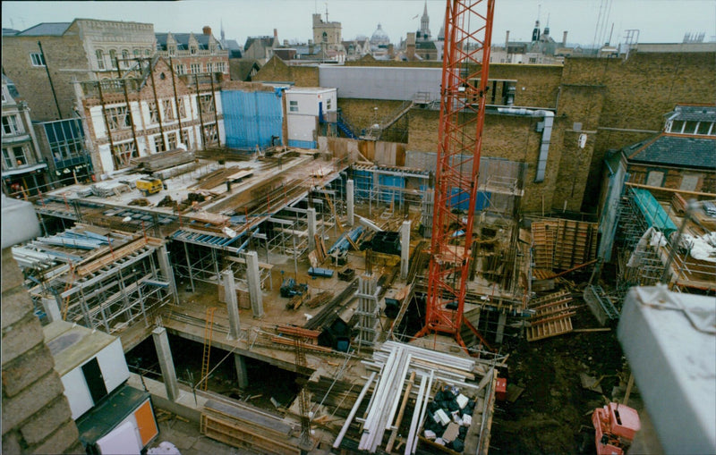 Construction of a new BHS store is underway on Queen Street in Oxford. - Vintage Photograph