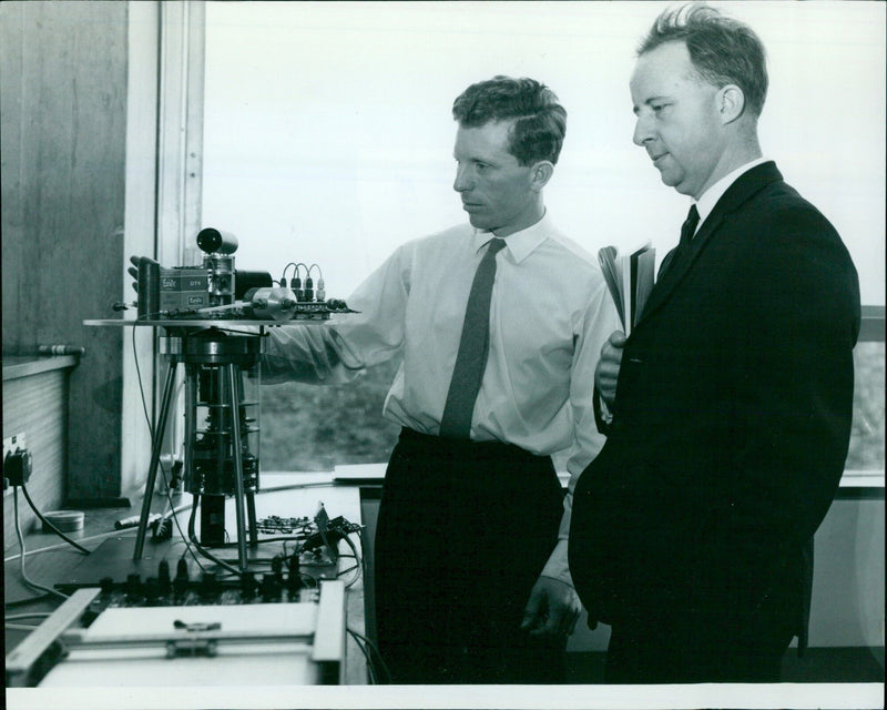 University engineering lab holds open day for visitors. - Vintage Photograph