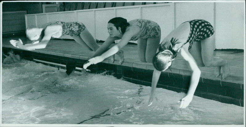 Members of a women's club taking part in a training session. - Vintage Photograph