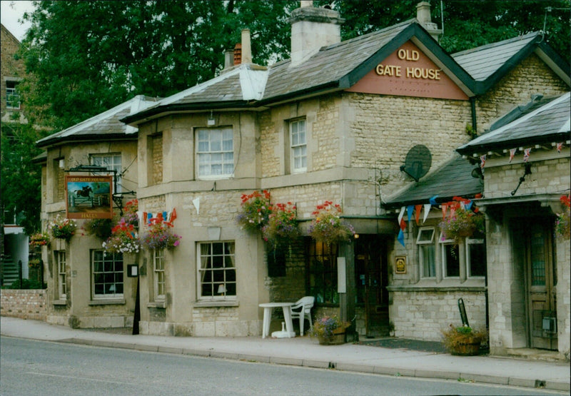 The historic Old Gate House in Oxford, England. - Vintage Photograph