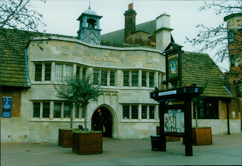 A view of two historic pubs located in Oxford, England. - Vintage Photograph