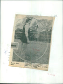 Paul de Gaiffier d'Hestroy assisting in the setup of Everyman production in St. Hilda's College Meadow. - Vintage Photograph